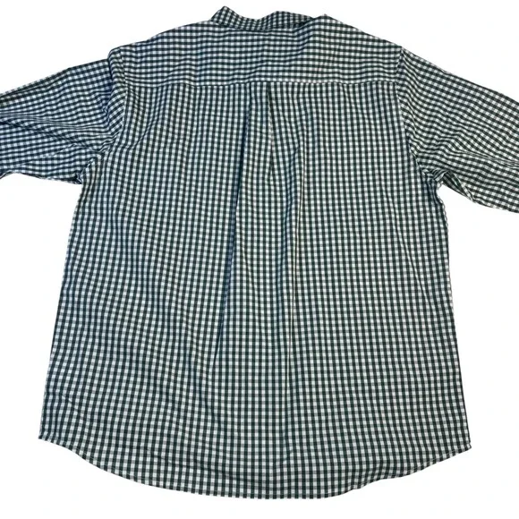 Antigua Oregon Ducks Men XL Ellis LS Woven Gingham Button Down Shirt Green White - Picture 3 of 11